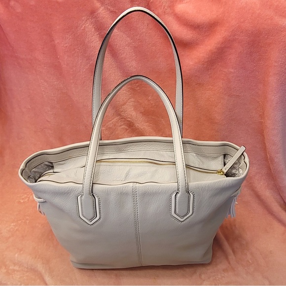 Kate Spade rarely worn grey and white large leather tote bag - Picture 2 of 8
